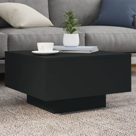 Mesa de centro con luces LED negro 55x55x31 cm by , Coffee table - Ref: Foro24-836575, Price: 55,95 €, Discount: %