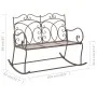 Aged brown metal garden bench 104 cm by vidaXL, garden benches - Ref: Foro24-45437, Price: 151,01 €, Discount: %