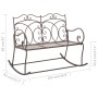 Gartenbank aus gealtertem braunem Metall, 104 cm von vidaXL, Gartenbänke - Ref: Foro24-45437, Preis: 154,12 €, Rabatt: %