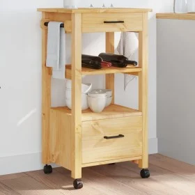 Carrito de cocina MONZA madera maciza de pino 48x40x90 cm by , Kitchen and dining carts - Ref: Foro24-376082, Price: 99,64 €,...