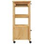 Carrito de cocina MONZA madera maciza de pino 48x40x90 cm
