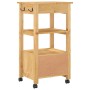 Carrito de cocina MONZA madera maciza de pino 48x40x90 cm