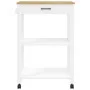 Carrito de cocina MONZA madera maciza de pino 60x40x90 cm de , Carros de cocina y comedor - Ref: Foro24-376096, Precio: 101,7...
