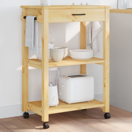 Küchenwagen MONZA aus massivem Kiefernholz 60x40x90 cm von , Küchen- und Speisewagen - Ref: Foro24-376094, Preis: 119,12 €, R...
