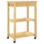 Carrito de cocina MONZA madera maciza de pino 60x40x90 cm de , Carros de cocina y comedor - Ref: Foro24-376094, Precio: 116,8...
