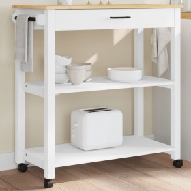 Carrito de cocina MONZA madera maciza de pino 84x40x90 cm by , Kitchen and dining carts - Ref: Foro24-376105, Price: 137,07 €...