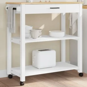 Carrito de cocina MONZA madera maciza de pino 84x40x90 cm by , Kitchen and dining carts - Ref: Foro24-376105, Price: 134,37 €...