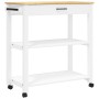 Carrito de cocina MONZA madera maciza de pino 84x40x90 cm de , Carros de cocina y comedor - Ref: Foro24-376105, Precio: 136,9...