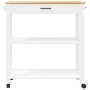 Carrito de cocina MONZA madera maciza de pino 84x40x90 cm de , Carros de cocina y comedor - Ref: Foro24-376105, Precio: 136,9...