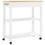 Carrito de cocina MONZA madera maciza de pino 84x40x90 cm de , Carros de cocina y comedor - Ref: Foro24-376105, Precio: 136,9...