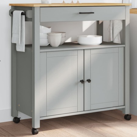 Carrito de cocina MONZA madera maciza de pino 84x40x90 cm de , Carros de cocina y comedor - Ref: Foro24-376107, Precio: 171,9...