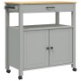 Carrito de cocina MONZA madera maciza de pino 84x40x90 cm de , Carros de cocina y comedor - Ref: Foro24-376107, Precio: 171,9...