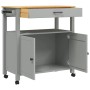 Carrito de cocina MONZA madera maciza de pino 84x40x90 cm de , Carros de cocina y comedor - Ref: Foro24-376107, Precio: 171,9...