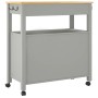 Carrito de cocina MONZA madera maciza de pino 84x40x90 cm de , Carros de cocina y comedor - Ref: Foro24-376107, Precio: 171,9...