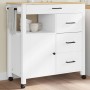 Carrito de cocina MONZA madera maciza de pino 84x40x90 cm de , Carros de cocina y comedor - Ref: Foro24-376111, Precio: 283,7...