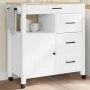Küchenwagen MONZA aus massivem Kiefernholz 84x40x90 cm von , Küchen- und Speisewagen - Ref: Foro24-376111, Preis: 241,47 €, R...