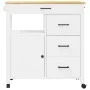 Carrito de cocina MONZA madera maciza de pino 84x40x90 cm de , Carros de cocina y comedor - Ref: Foro24-376111, Precio: 241,5...
