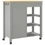 Carrito de cocina MONZA madera maciza de pino 84x40x90 cm by , Kitchen and dining carts - Ref: Foro24-376113, Price: 217,10 €...