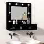 Möbel mit Spiegel und LED in Schwarz 60x31,5x62 cm von , Badezimmerwaschtische - Ref: Foro24-833520, Preis: 42,93 €, Rabatt: %