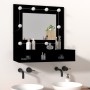 Möbel mit Spiegel und LED in Schwarz 60x31,5x62 cm von , Badezimmerwaschtische - Ref: Foro24-833520, Preis: 43,27 €, Rabatt: %