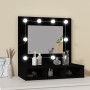 Möbel mit Spiegel und LED in Schwarz 60x31,5x62 cm von , Badezimmerwaschtische - Ref: Foro24-833520, Preis: 43,27 €, Rabatt: %