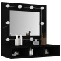 Möbel mit Spiegel und LED in Schwarz 60x31,5x62 cm von , Badezimmerwaschtische - Ref: Foro24-833520, Preis: 43,27 €, Rabatt: %