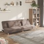 Sofá cama de 2 plazas con dos almohadas tela gris taupe by , Sofas - Ref: Foro24-375798, Price: 251,26 €, Discount: %