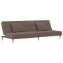 Sofá cama de 2 plazas con dos almohadas tela gris taupe by , Sofas - Ref: Foro24-375798, Price: 246,94 €, Discount: %