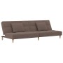 Sofá cama de 2 plazas con dos almohadas tela gris taupe by , Sofas - Ref: Foro24-375798, Price: 251,26 €, Discount: %