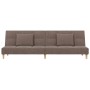 Sofá cama de 2 plazas con dos almohadas tela gris taupe by , Sofas - Ref: Foro24-375798, Price: 251,26 €, Discount: %