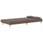 Sofá cama de 2 plazas con dos almohadas tela gris taupe by , Sofas - Ref: Foro24-375798, Price: 246,94 €, Discount: %
