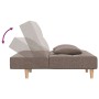 Sofá cama de 2 plazas con dos almohadas tela gris taupe by , Sofas - Ref: Foro24-375798, Price: 251,26 €, Discount: %
