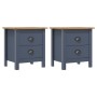 Hill Nachttische 2 Stück graues Kiefernholz 46x35x49,5 cm von vidaXL, Nachttische - Ref: Foro24-288909, Preis: 96,20 €, Rabat...
