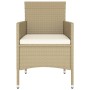 Garten-Essgruppe, 5-teilig, synthetisches Rattan, beige, gehärtetes Glas von , Gartensets - Ref: Foro24-3058390, Preis: 256,4...