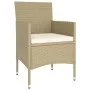 Garden dining set 9 pieces beige synthetic rattan by , Garden sets - Ref: Foro24-3058350, Price: 508,26 €, Discount: %