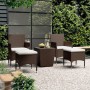 Garten-Bistro-Set 5-teilig PE-Rattan braun gehärtetes Glas von , Gartensets - Ref: Foro24-3058371, Preis: 240,57 €, Rabatt: %