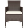 Garden bistro set 5 pieces PE rattan brown tempered glass by , Garden sets - Ref: Foro24-3058371, Price: 240,57 €, Discount: %