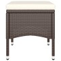 Garden bistro set 5 pieces PE rattan brown tempered glass by , Garden sets - Ref: Foro24-3058371, Price: 240,57 €, Discount: %