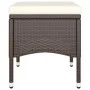 Garden bistro set 5 pieces PE rattan brown tempered glass by , Garden sets - Ref: Foro24-3058371, Price: 236,65 €, Discount: %