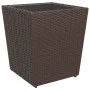 Garden bistro set 5 pieces PE rattan brown tempered glass by , Garden sets - Ref: Foro24-3058371, Price: 236,65 €, Discount: %