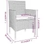 Garden bistro set 5 pieces PE rattan brown tempered glass by , Garden sets - Ref: Foro24-3058371, Price: 236,65 €, Discount: %