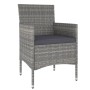 Garden table and chairs 5 pieces synthetic rattan gray acacia wood by , Garden sets - Ref: Foro24-3058373, Price: 198,85 €, D...