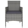 Garden table and chairs 5 pieces synthetic rattan gray acacia wood by , Garden sets - Ref: Foro24-3058373, Price: 198,85 €, D...