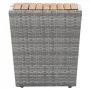 Gartentisch und Stühle, 5 Stück, synthetisches Rattan, graues Akazienholz von , Gartensets - Ref: Foro24-3058373, Preis: 193,...