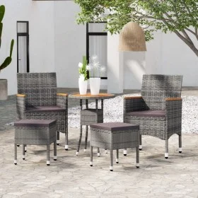 5-teiliges Gartenmöbel-Set aus grauem synthetischem Rattan von , Gartensets - Ref: Foro24-3058477, Preis: 258,32 €, Rabatt: %
