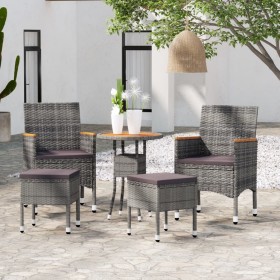 5-teiliges Gartenmöbel-Set aus grauem synthetischem Rattan von , Gartensets - Ref: Foro24-3058477, Preis: 261,09 €, Rabatt: %
