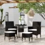 Garden furniture set 5 pieces black synthetic rattan by , Garden sets - Ref: Foro24-3058468, Price: 241,78 €, Discount: %