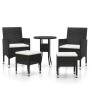 Juego de muebles de jardín 5 piezas ratán sintético negro de , Conjuntos de jardín - Ref: Foro24-3058468, Precio: 241,10 €, D...