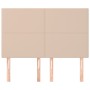 Cabeceros 4 unidades cuero sintético capuchino 72x5x78/88 cm
