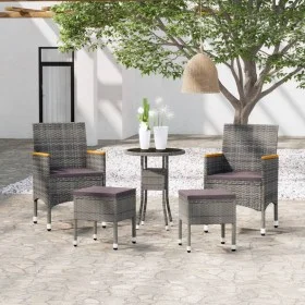 5-Piece Garden Furniture Set Gray Synthetic Rattan by , Garden sets - Ref: Foro24-3058475, Price: 255,71 €, Discount: %
